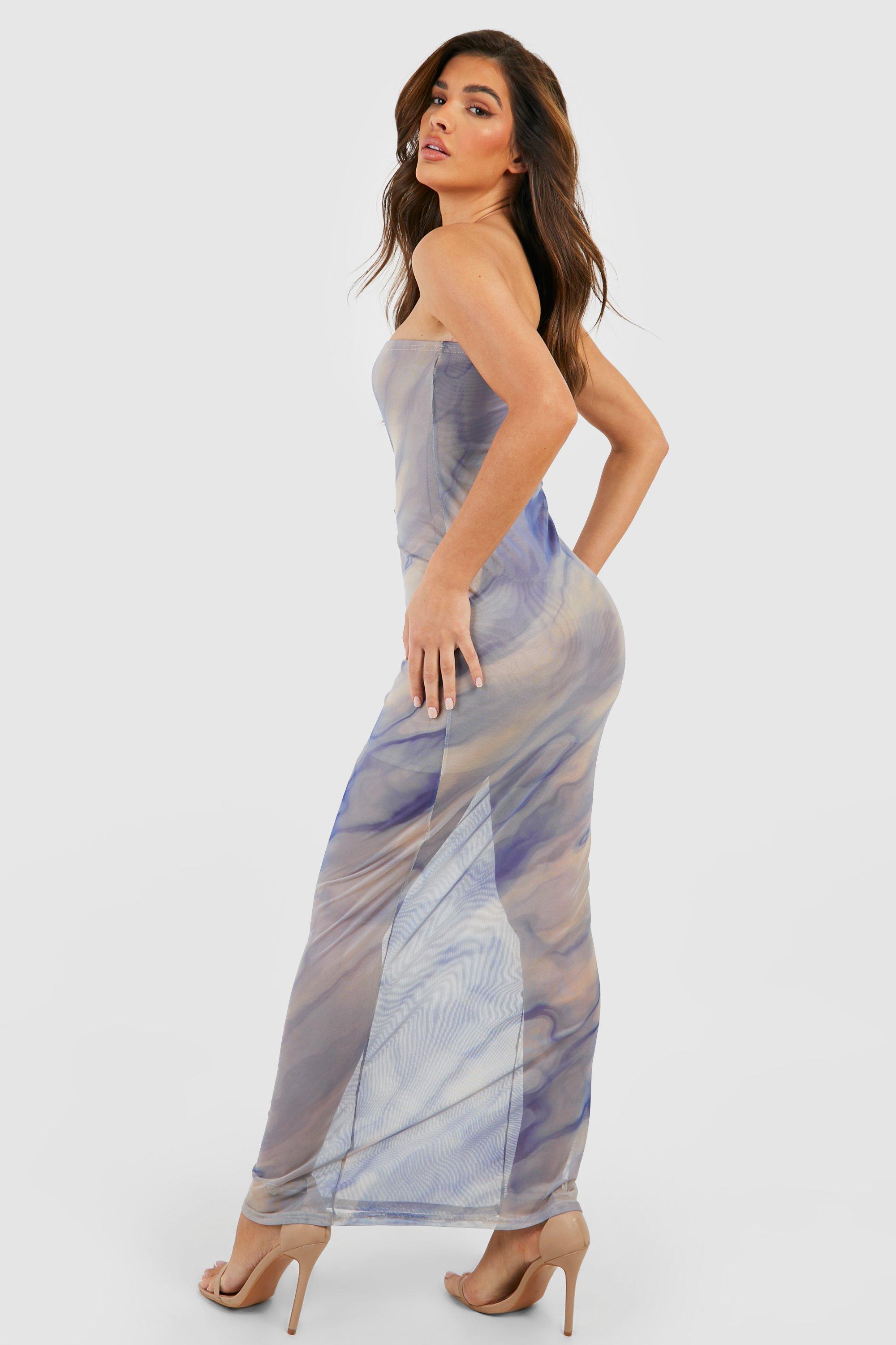 Boohoo bandeau shop maxi dress