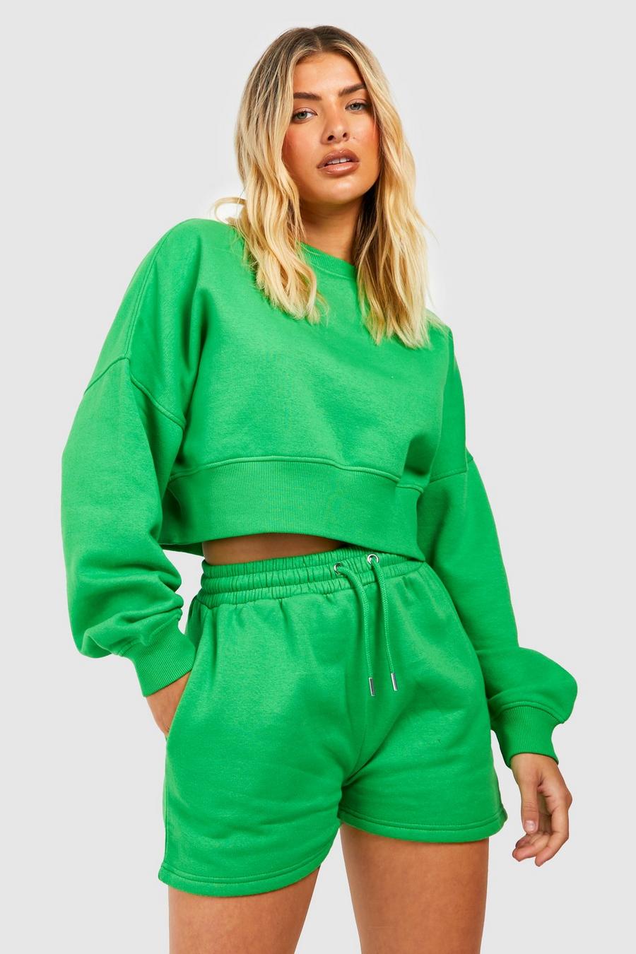 Green Sweat Track Pants Short image number 1