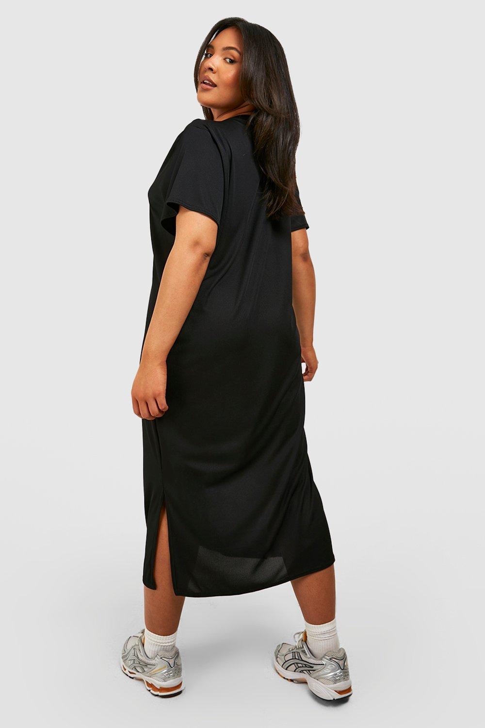 Boohoo plus cheap t shirt dress