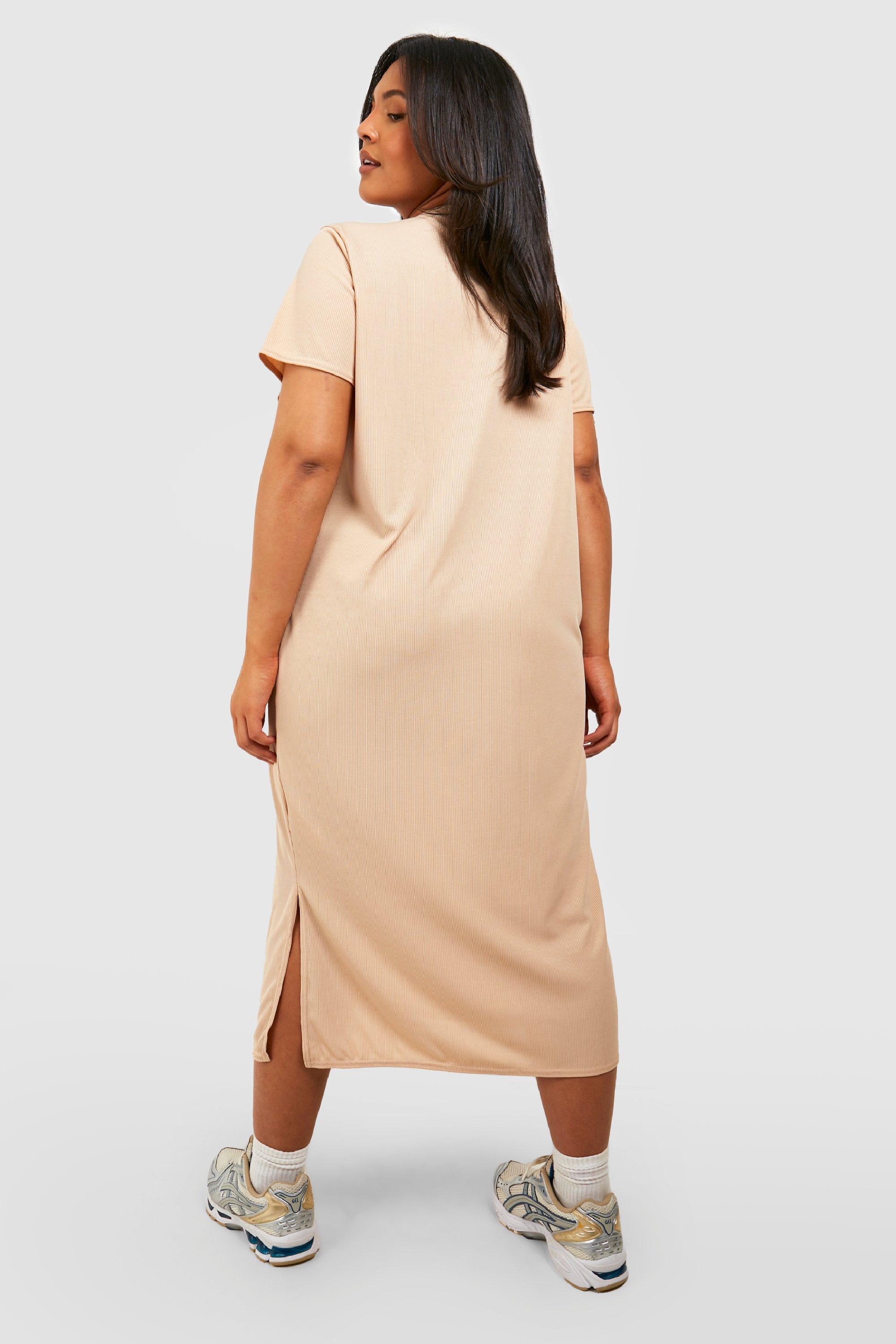 Split Midi T-Shirt Dress