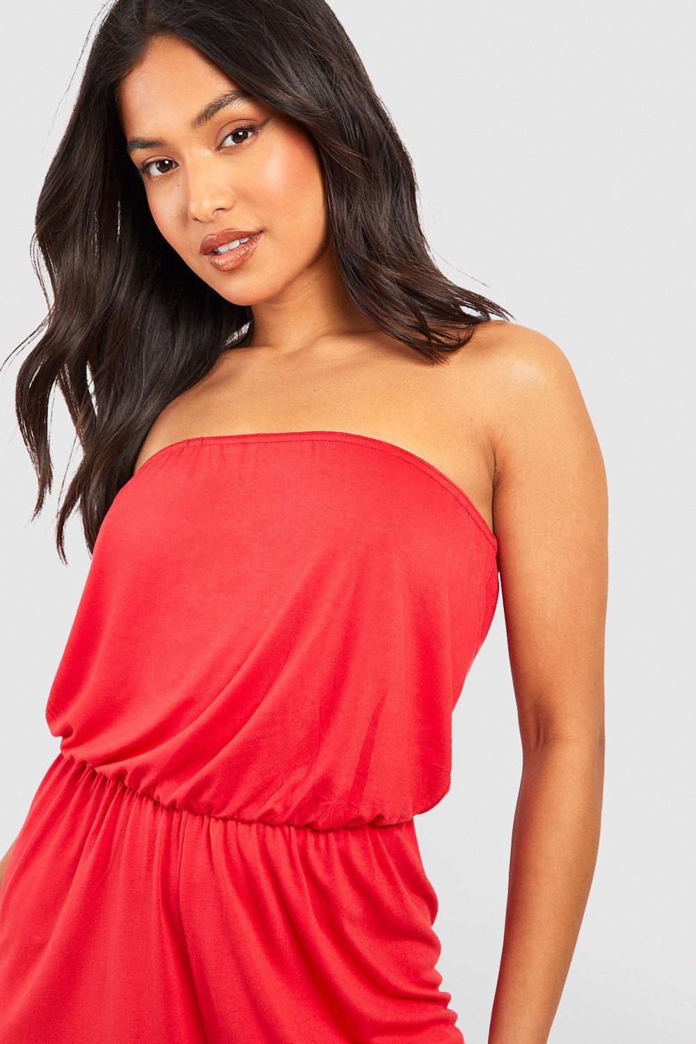 Red bandeau sale playsuit