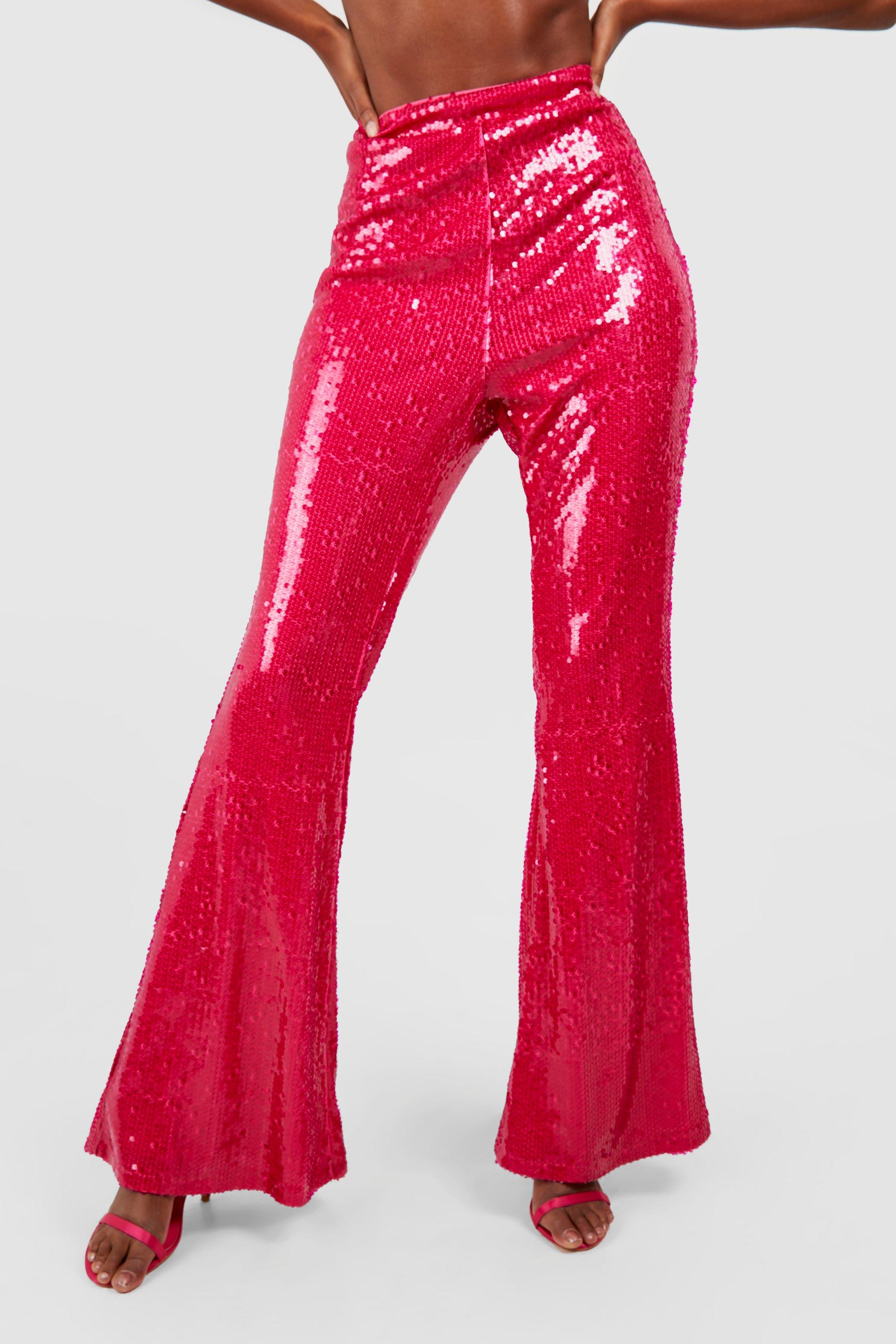 Red sequin hot sale bell bottoms