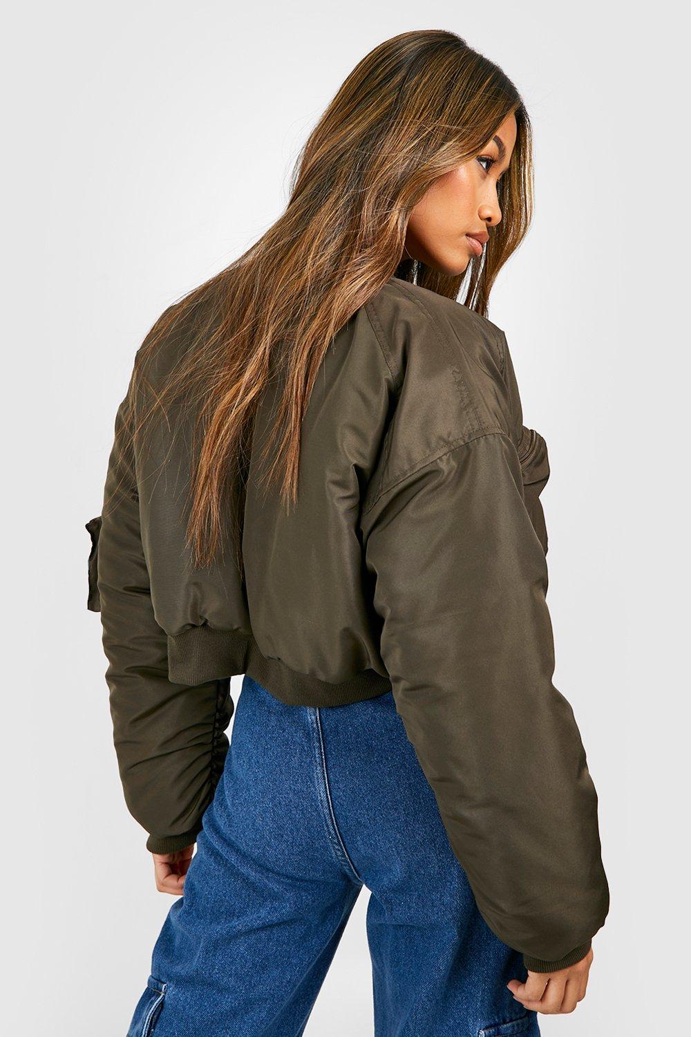 Down utility store bomber jacket