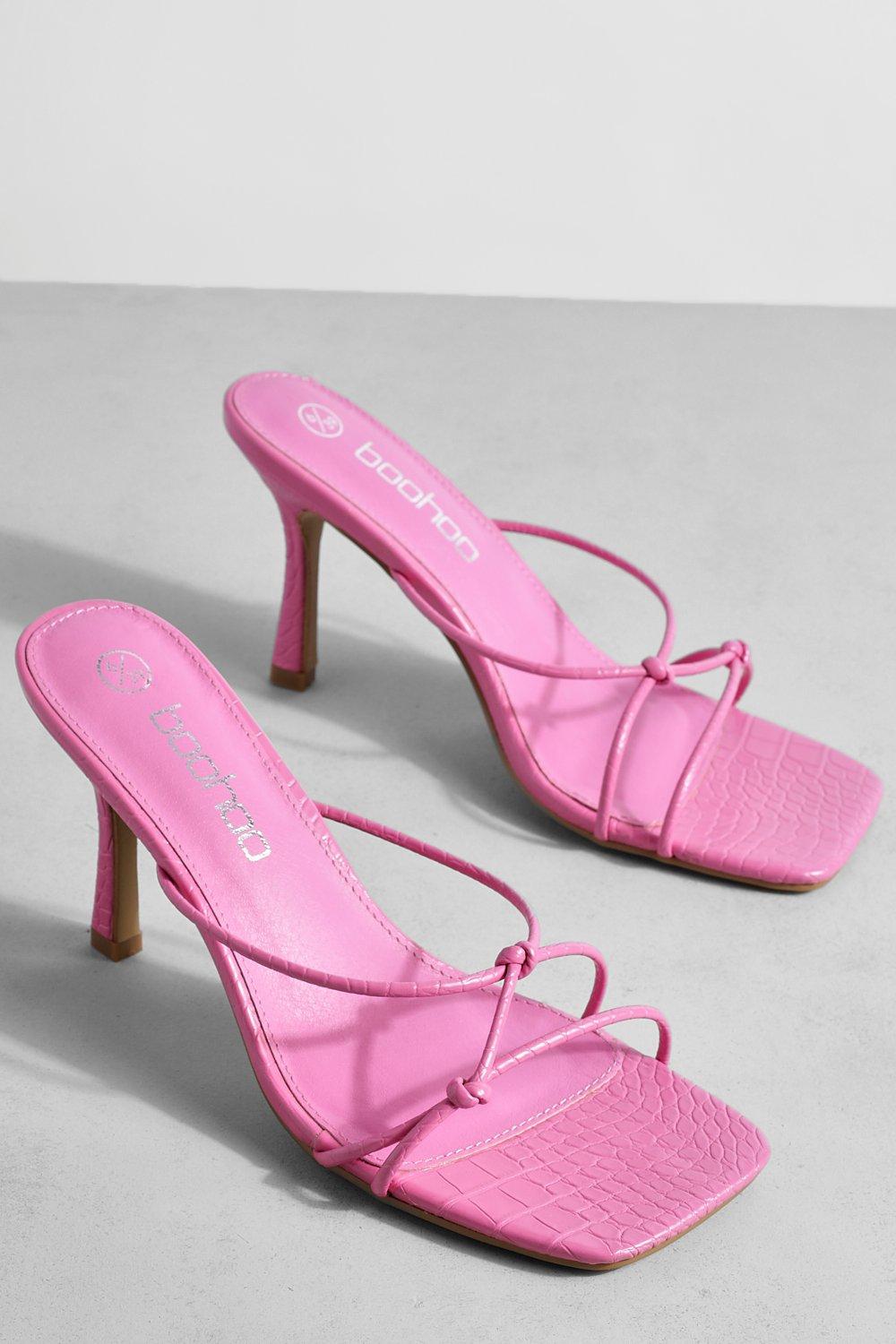 Boohoo on sale pink sandals