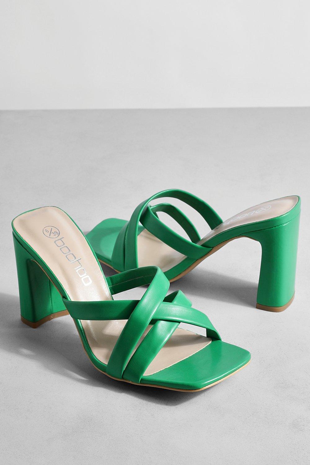 Green mules clearance heels