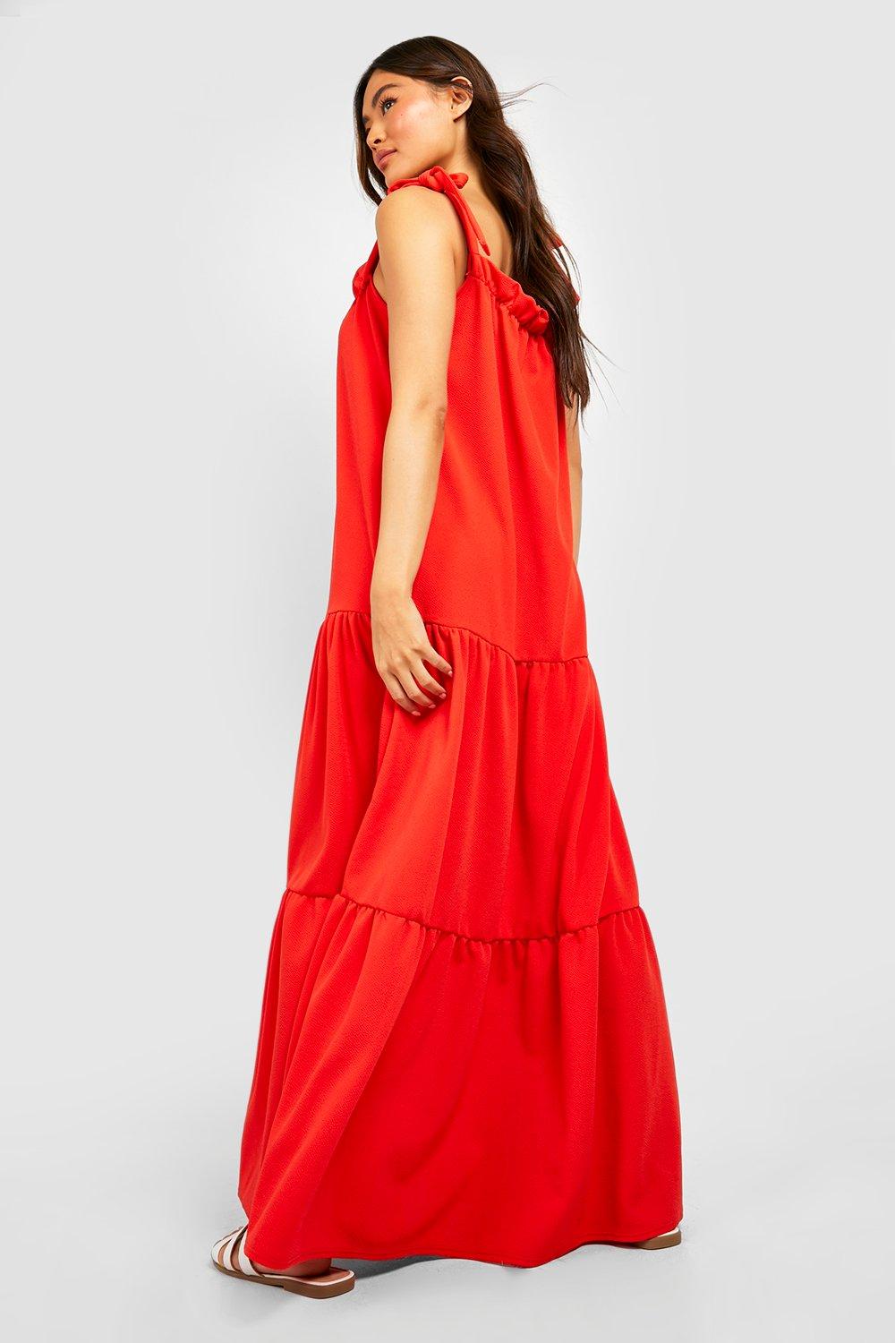 Maxi dress outlet with tie straps