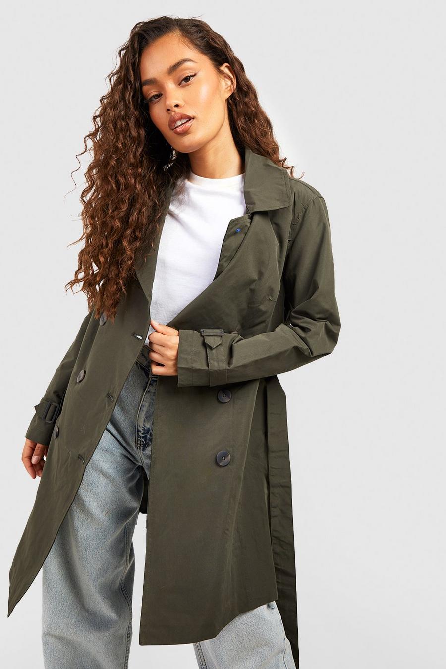 Khaki Belted Trench Coat image number 1