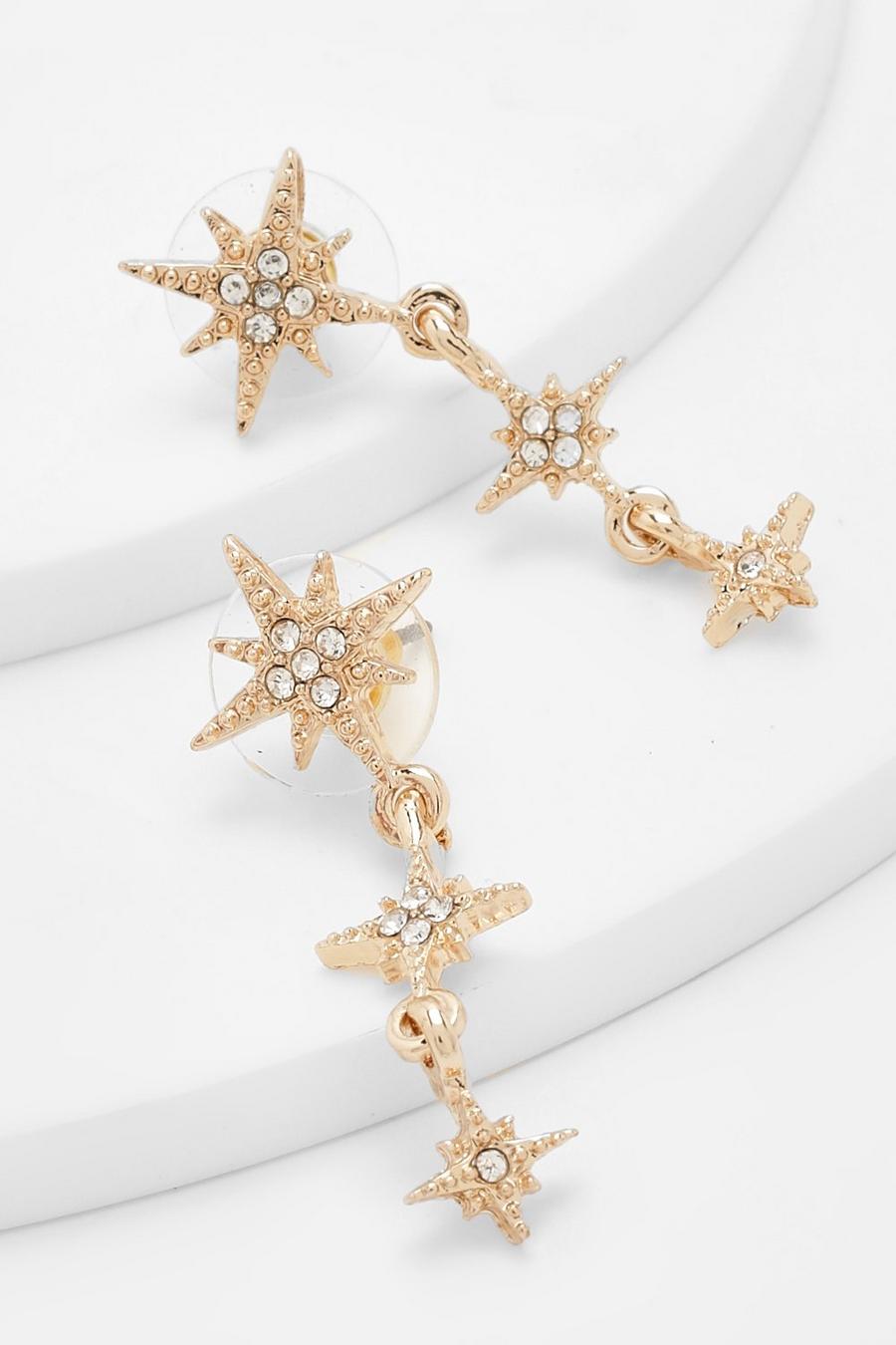 Gold métallique Celestial Mini Drop Earrings  image number 1
