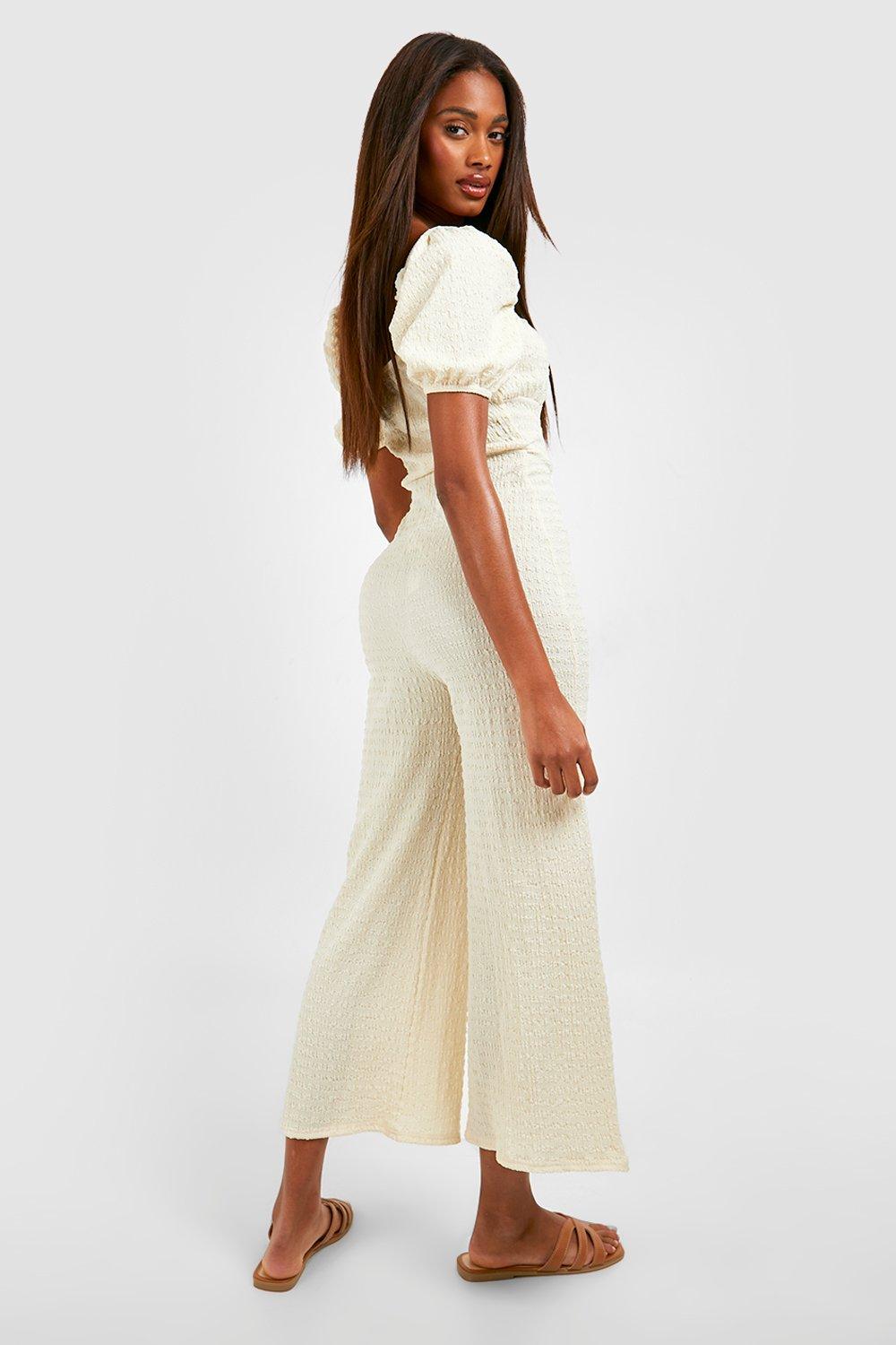 Cream sales culotte jumpsuit