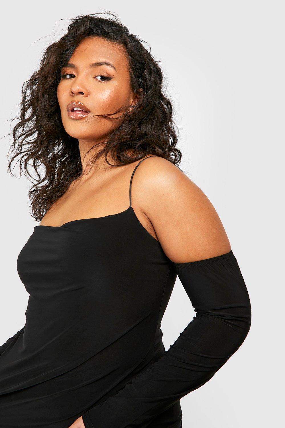 Boohoo cold shoulder on sale tops