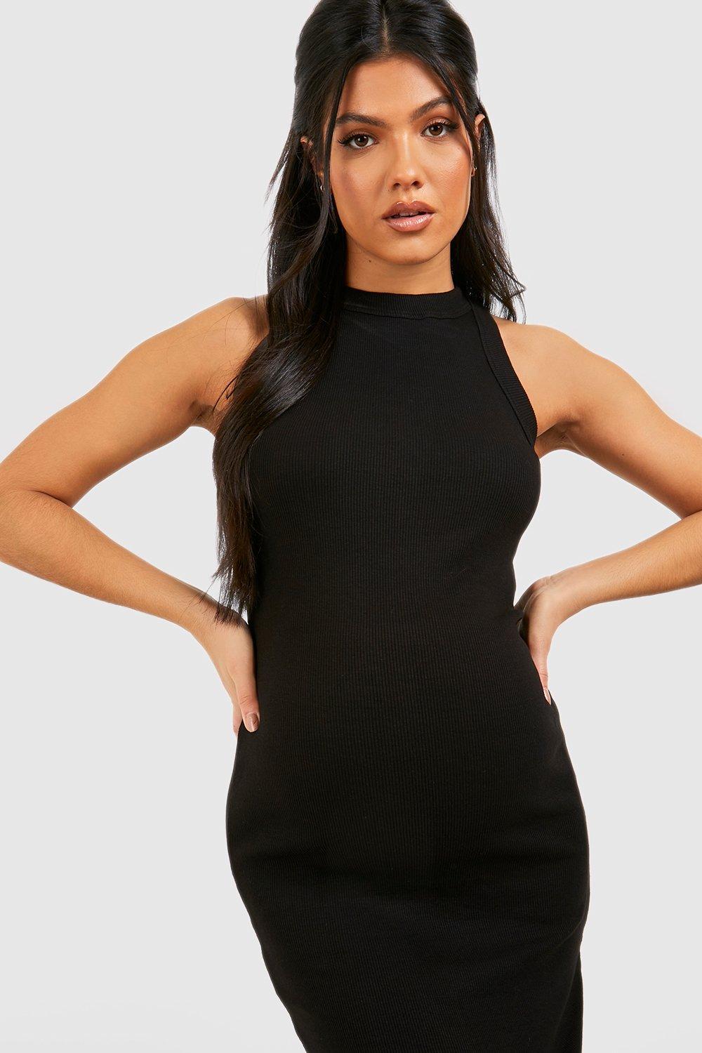 オールインワン・サロペット Courreges Ribbed Black Cotton Mini Dress Janet Button Ribbed Sweater Dress | Marciano