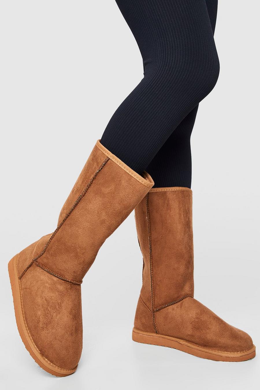 Tan brun Calf High Cosy Shoe Boots image number 1