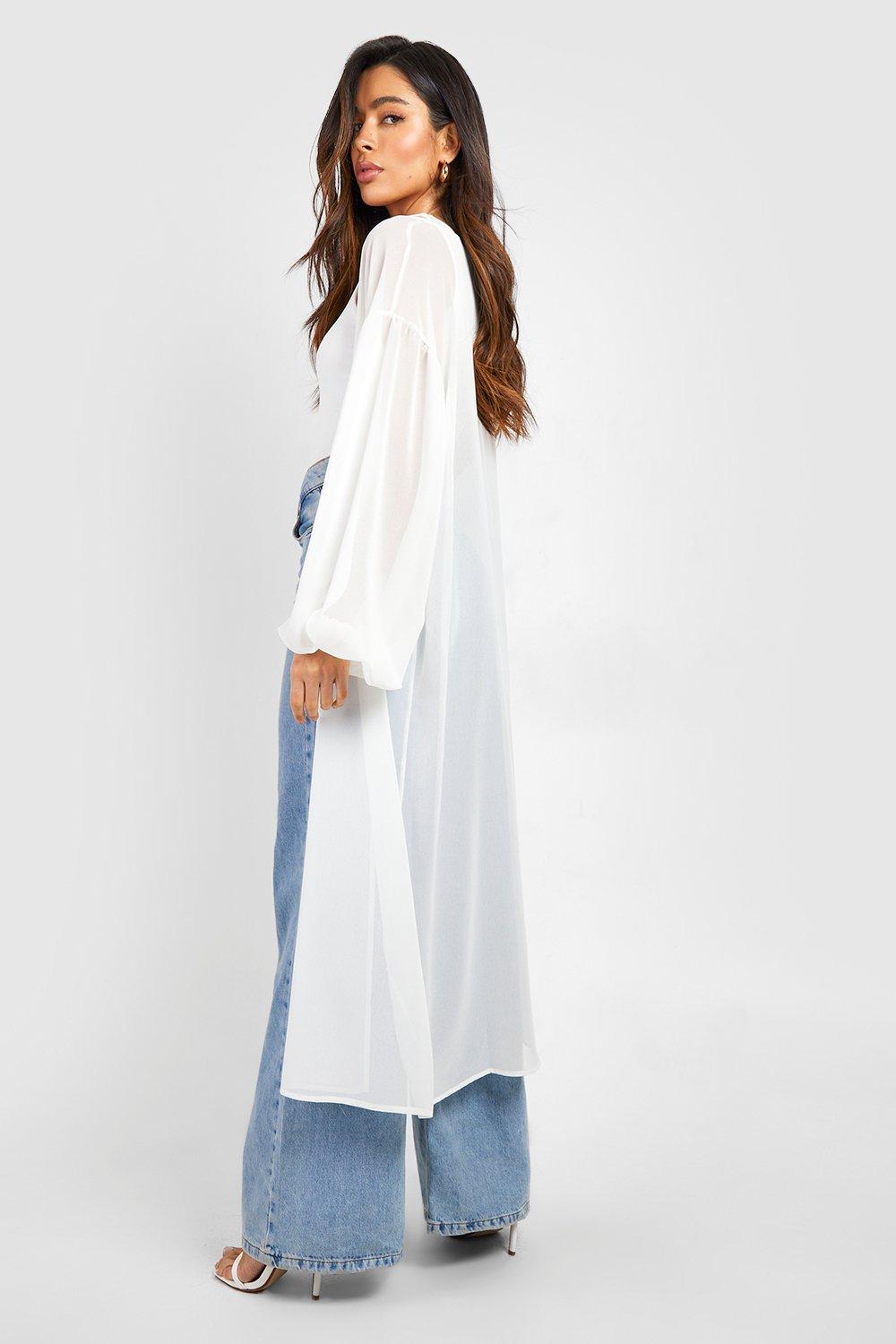 White shop maxi kimono