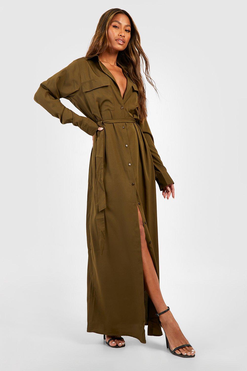 Khaki 2024 shift dress