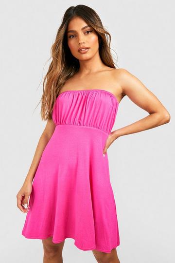 Pink Bandeau Skater Sundress