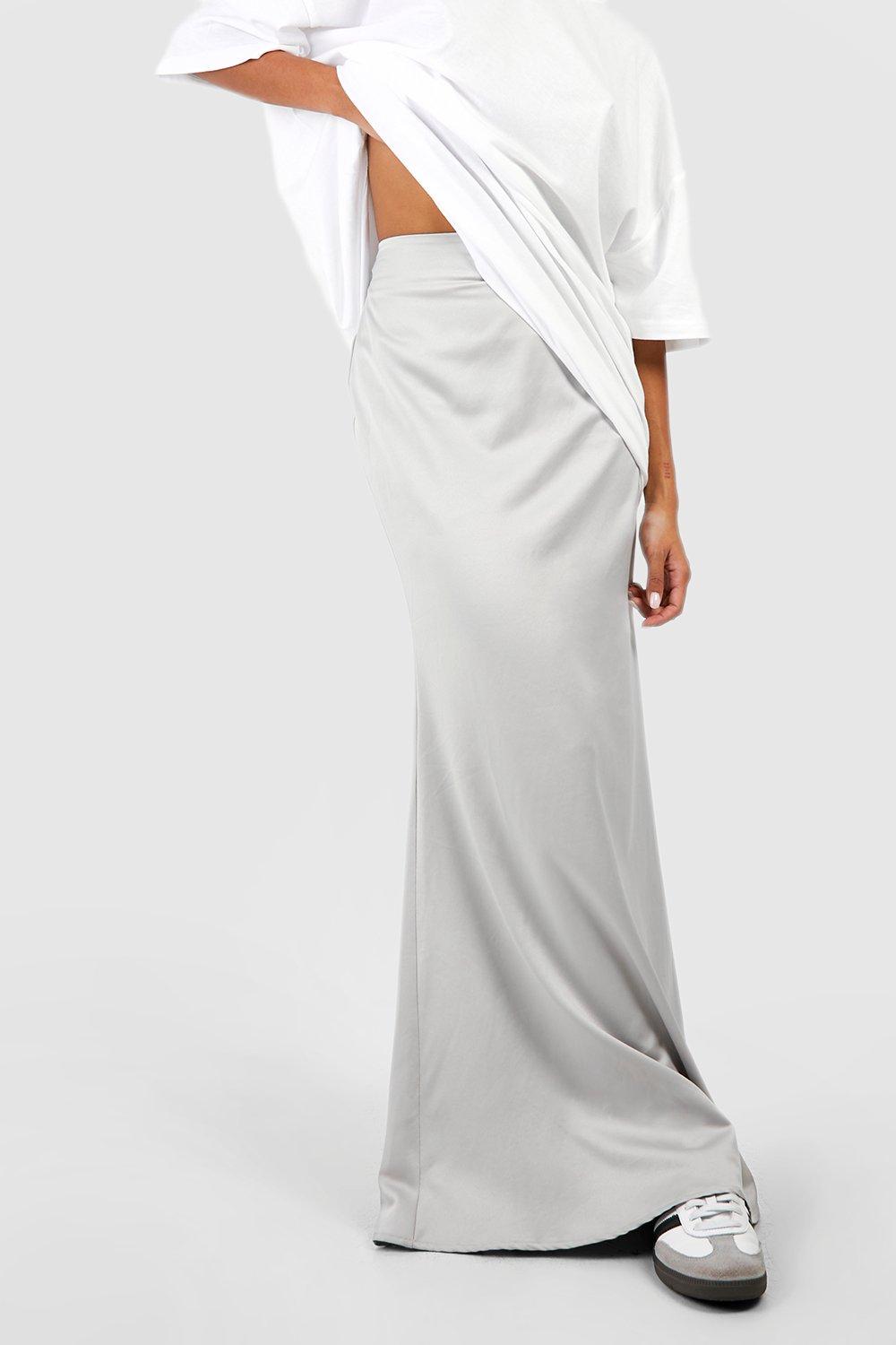 Satin bias shop maxi skirt