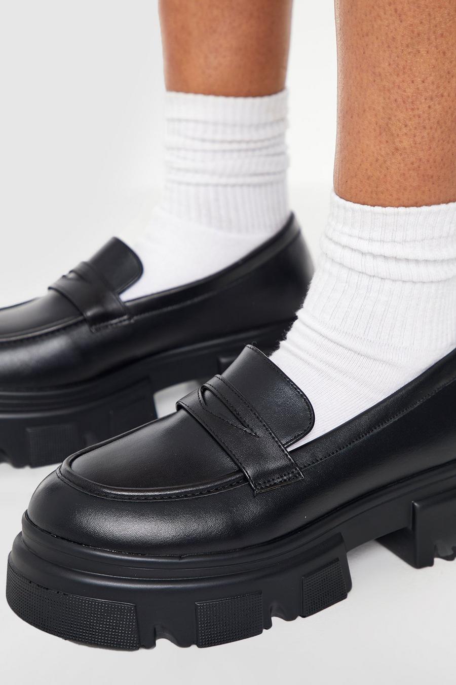 Black negro Chunky Sole Pu Loafer  image number 1