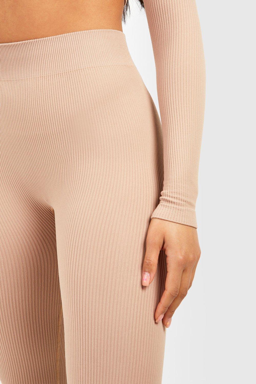 Ribbed Seamless Leggings / Camel – Style Cheat