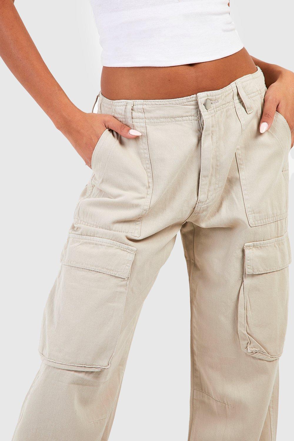 Womens jeans best sale with cargo pockets