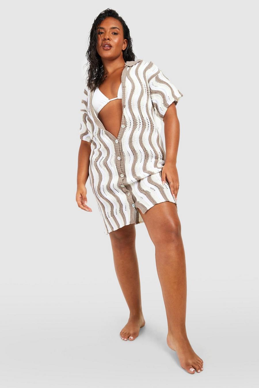White See Through Crochet Cover Up Beach Dress with Slits – Beach Groove  Swimwear