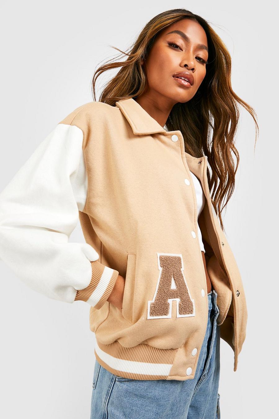 Buy Women High School Style Fashion Baseball Varsity Jacket & Girl Y2K  Casual Letterman Jock Sweatshirt, U-baseball-brown, X-Large at
