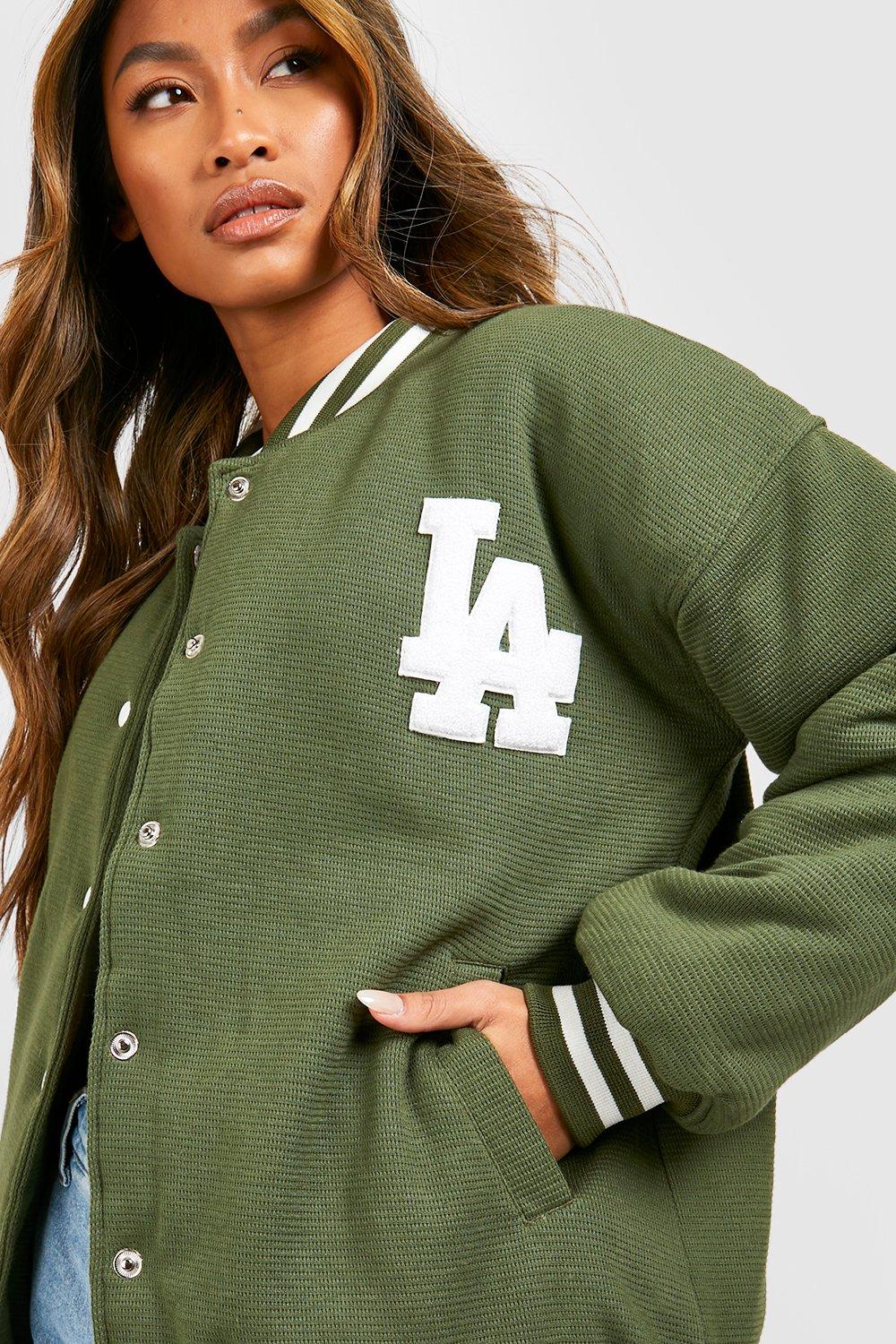 Green bomber outlet jacket women