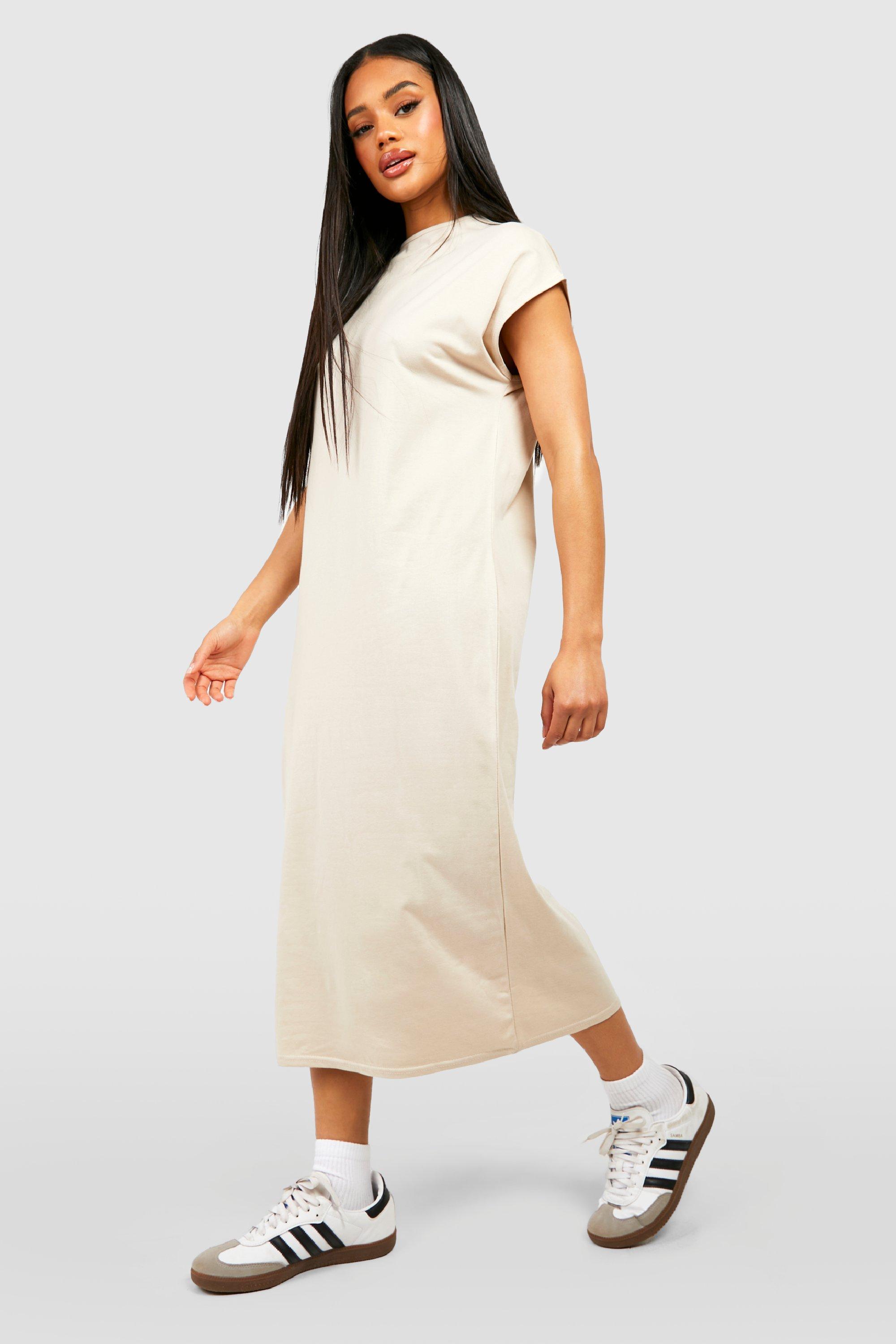 Cotton t 2025 shirt midi dress