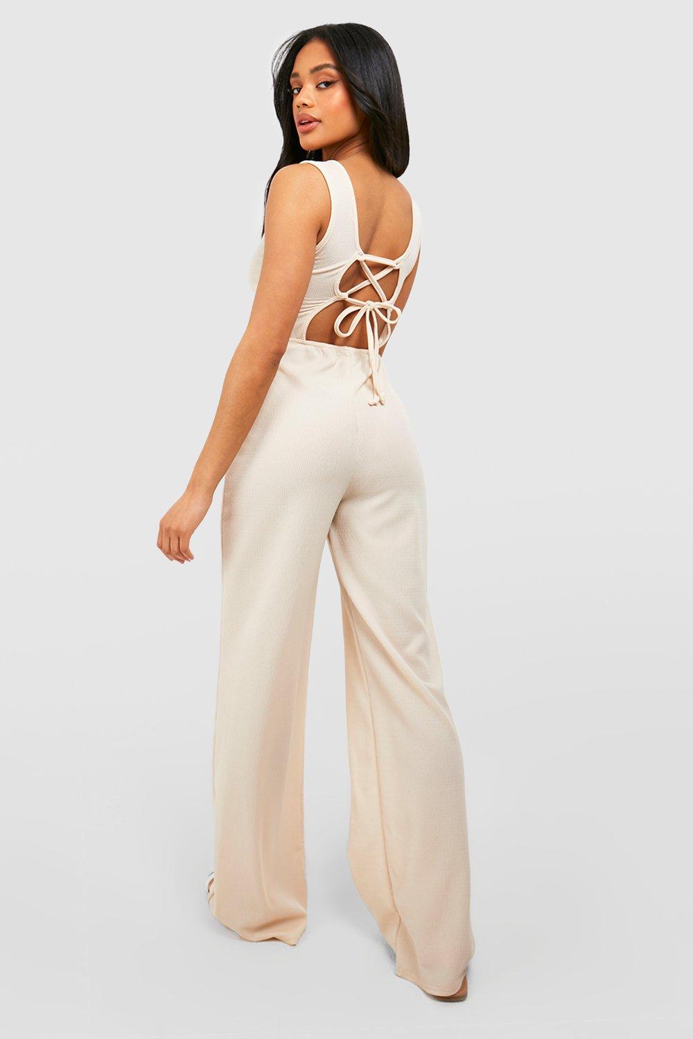 Jumpsuit with store tie back