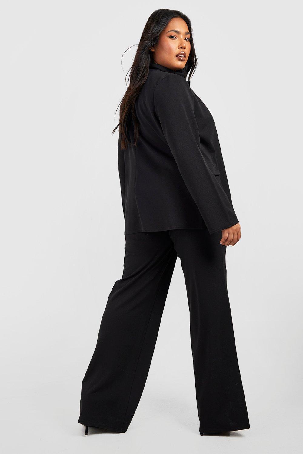 Plus size black suits best sale for women