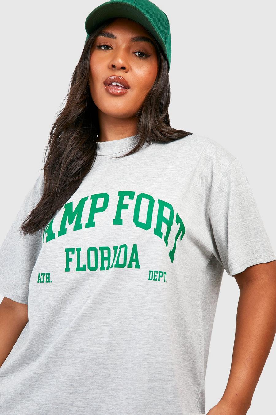 Vestido camiseta Plus Camp Fort, Grey marl image number 1