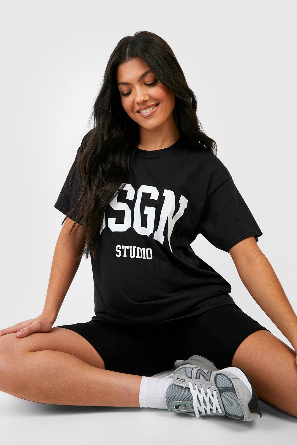 Maternit Ensemble de grossesse slogan Dsgn Studio avec t shirt et short cycliste