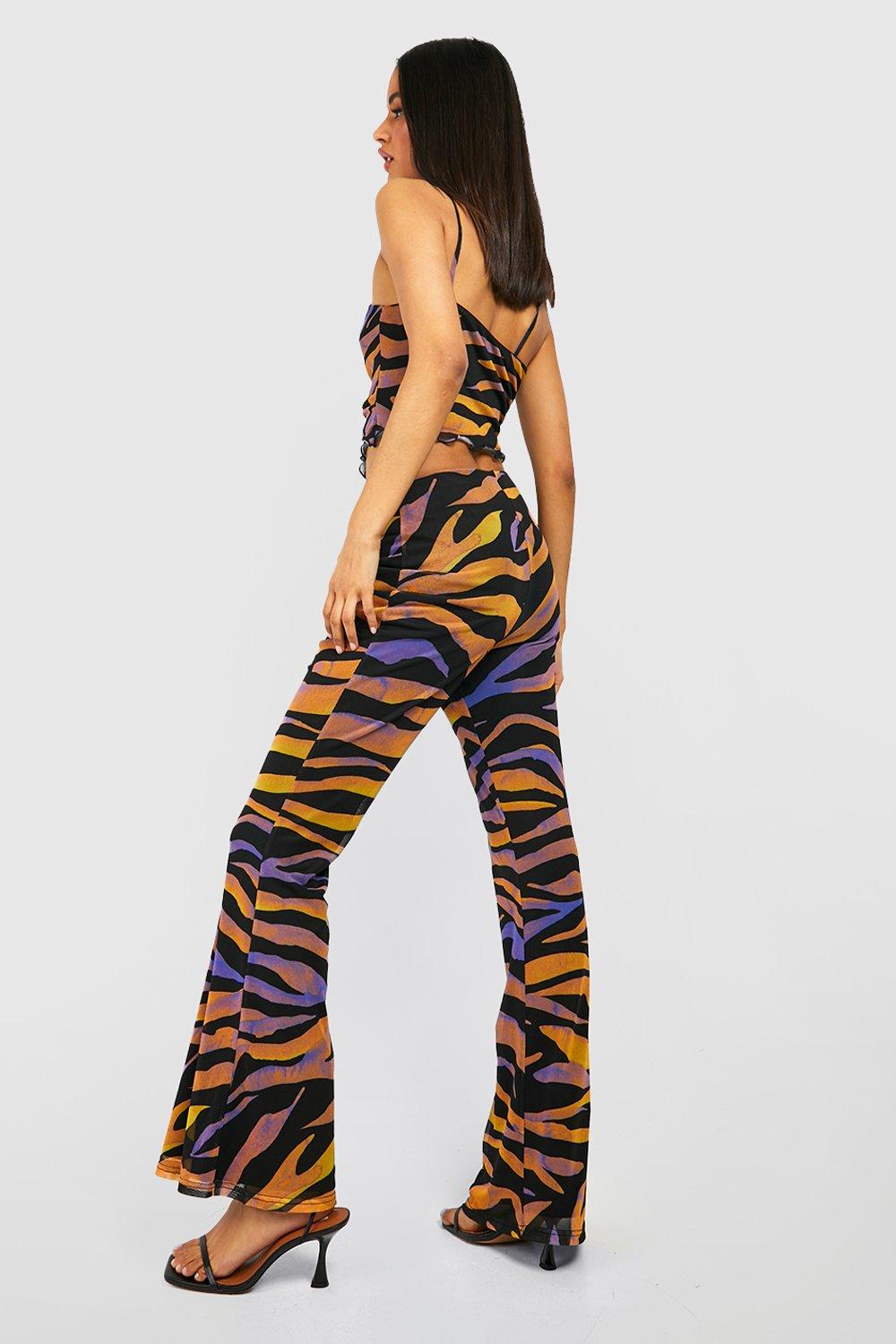 Mesh hot sale trousers boohoo