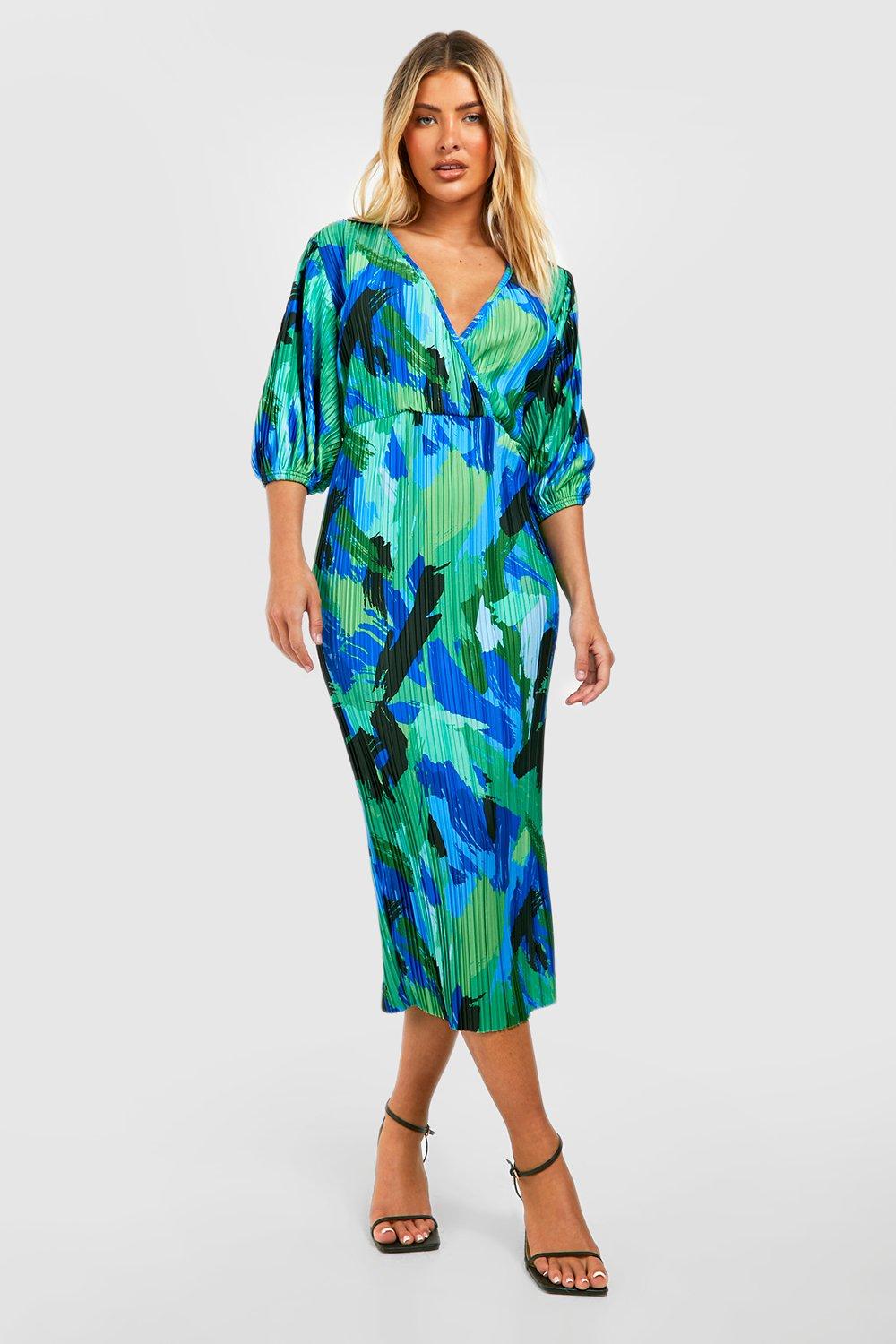 Boohoo top tropical dress