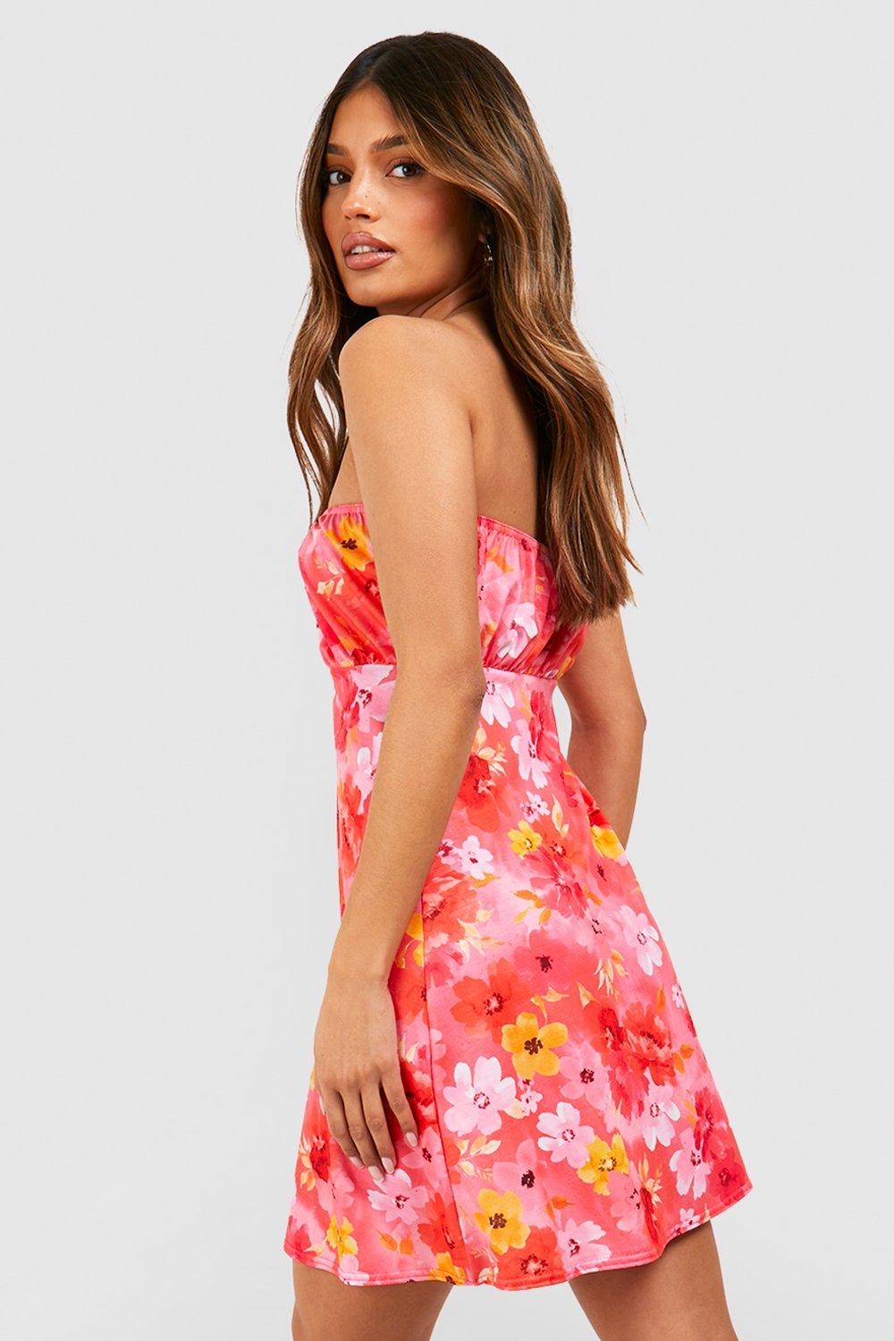 Floral Bandeau Skater Sundress