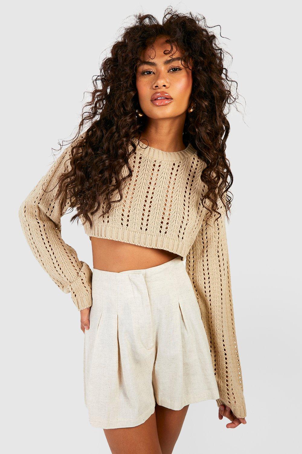 Crochet crop outlet jumper