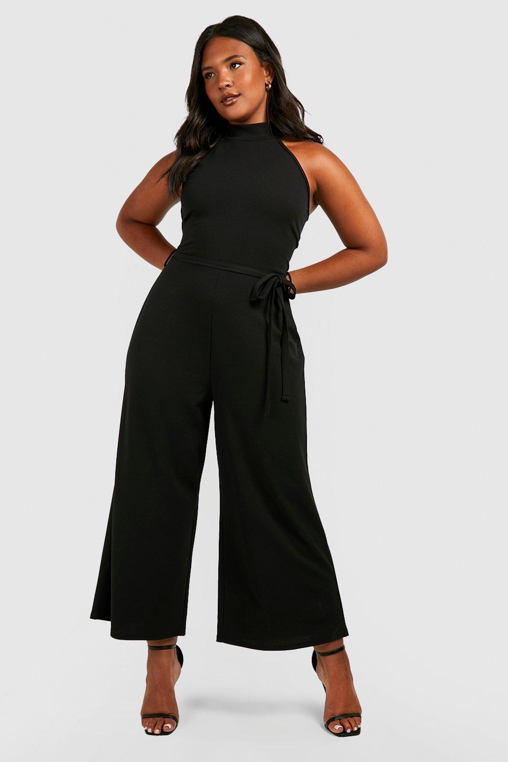 Black culotte jumpsuit uk online