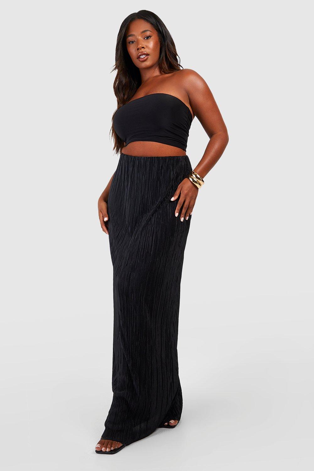 Black flowy clearance skirt plus size