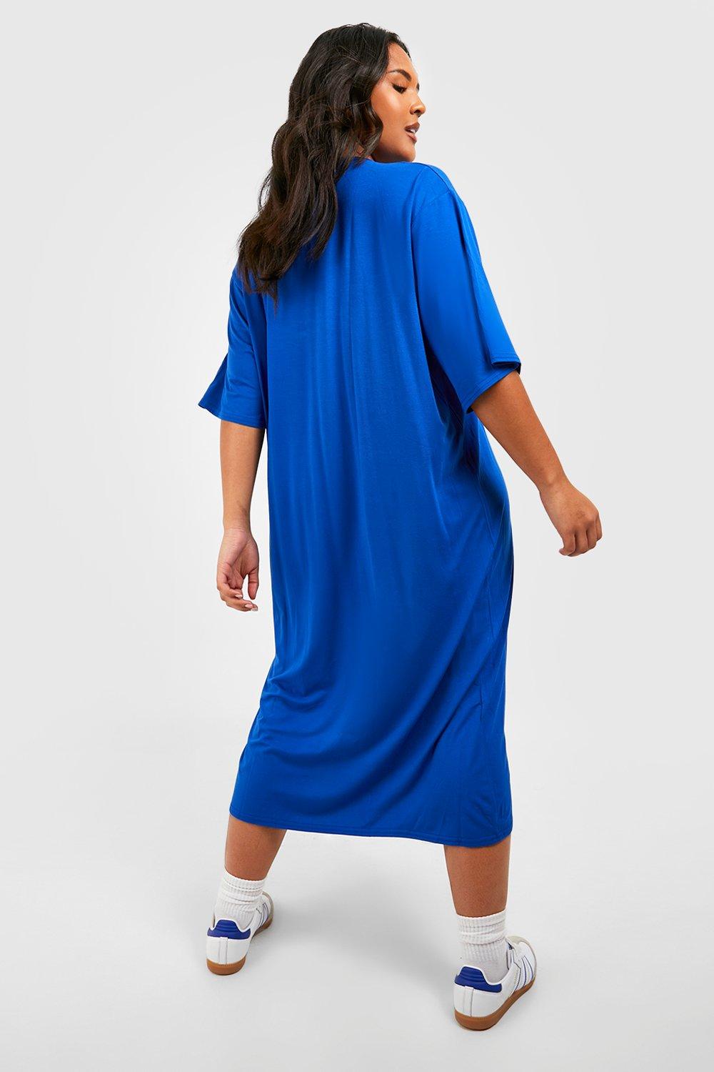 Royal blue tshirt clearance dress