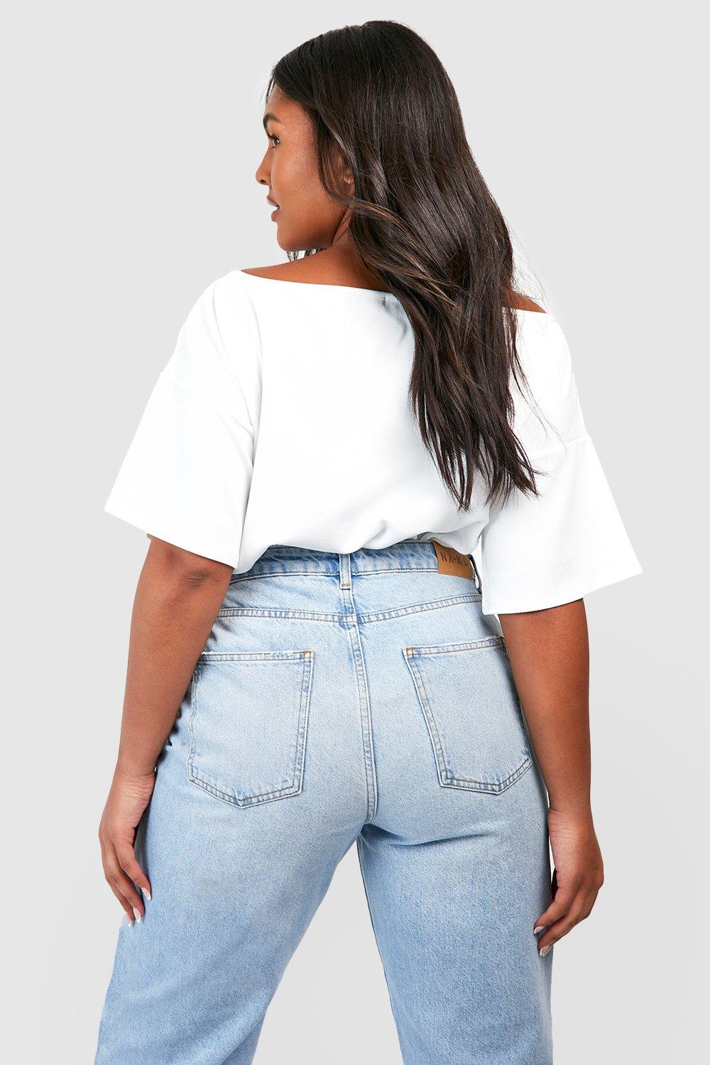 White drop shoulder oversized t shirt hotsell