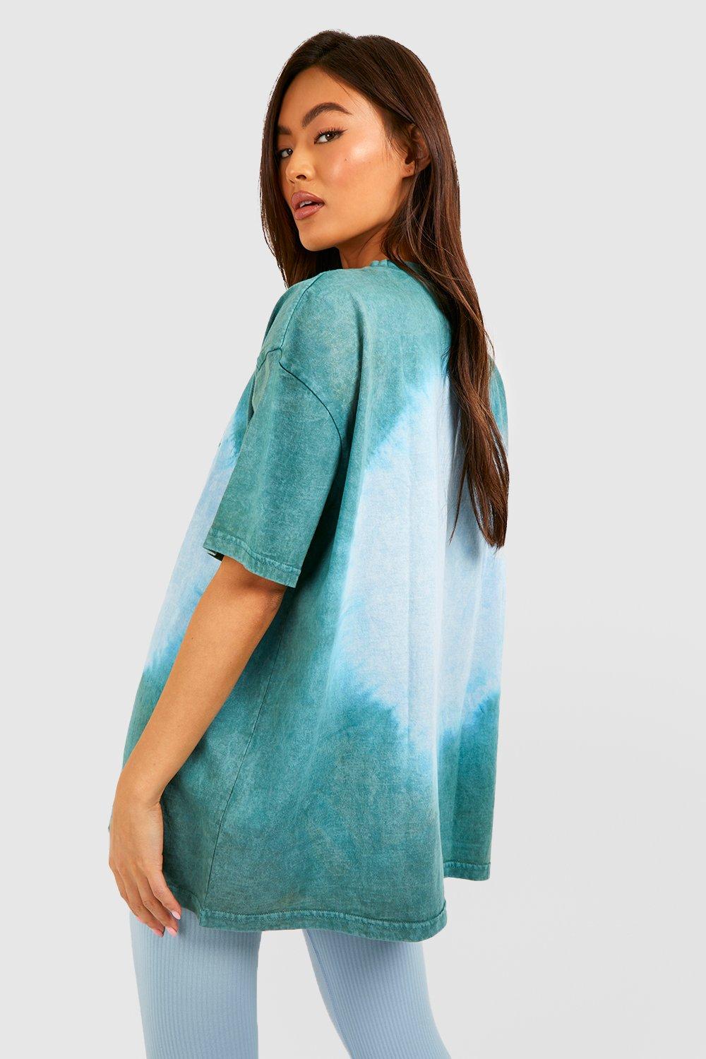 Yosemite Tie Dye Oversized T shirt boohoo