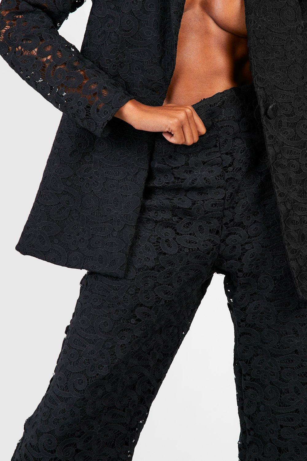 Premium Lace Flared Dress Pants