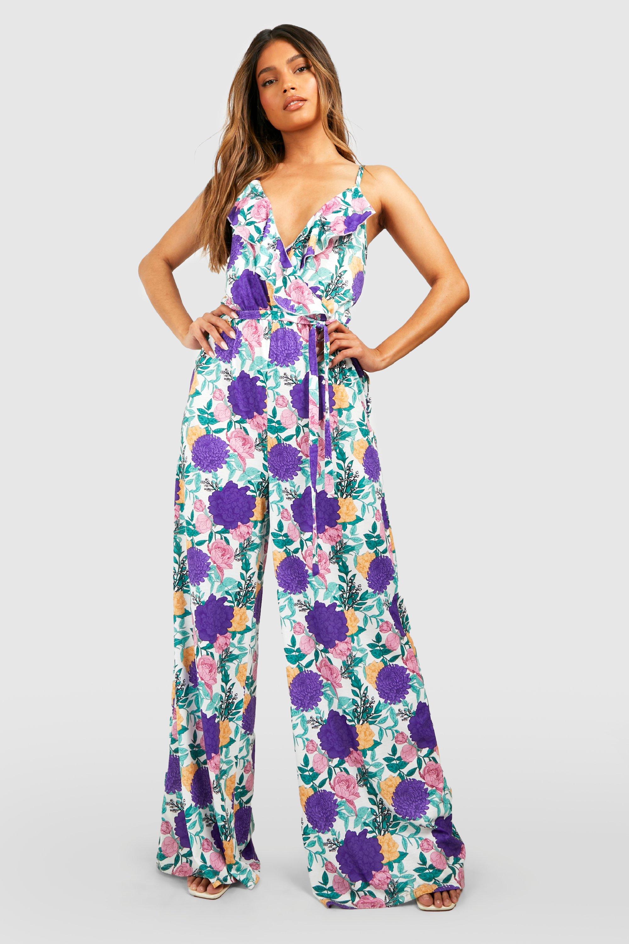 Floral store pantsuit romper