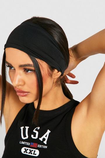 Black Single Jersey Headband