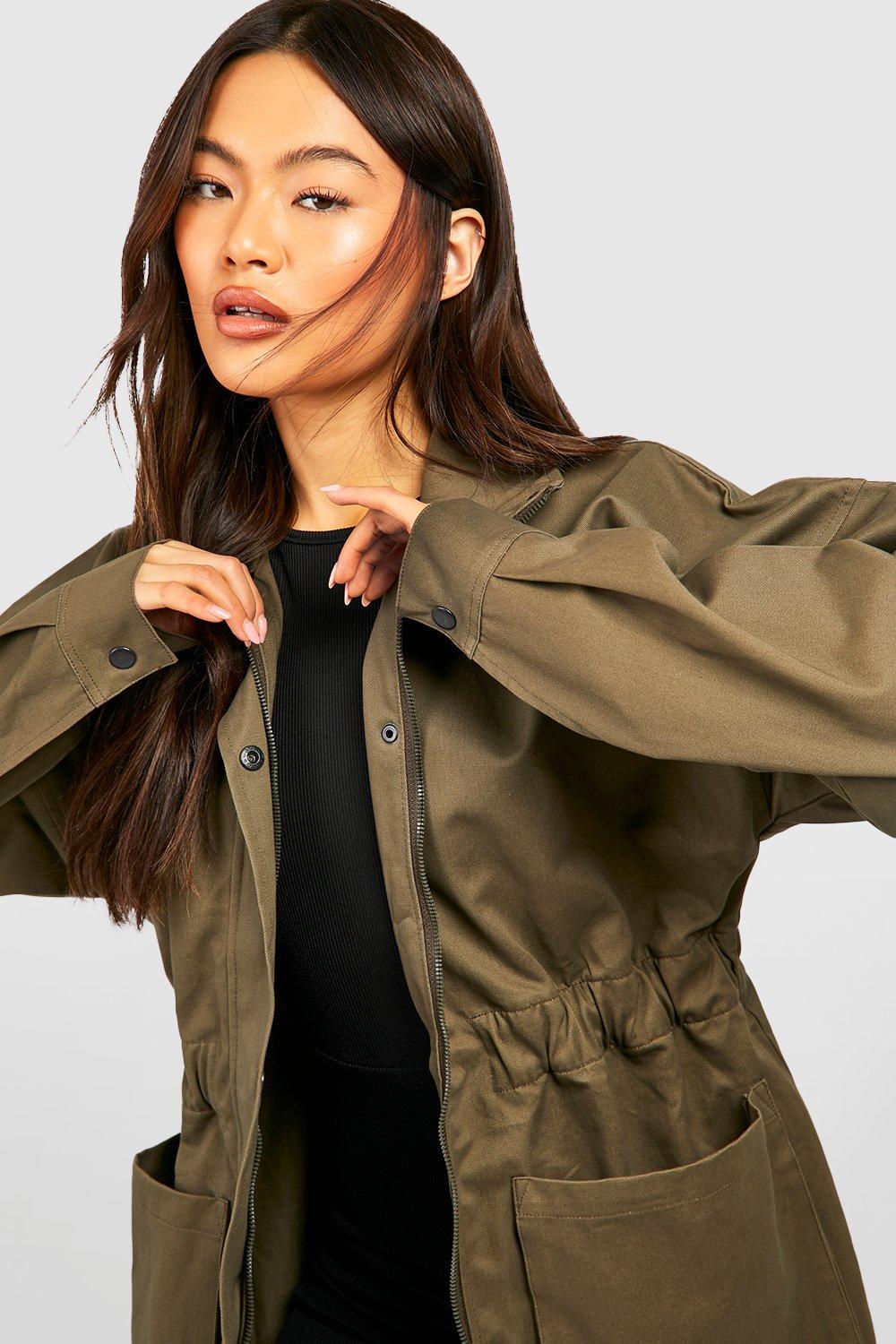 Synch Waist Twill Utility Jacket