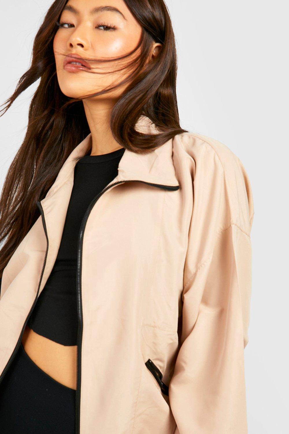 Windbreaker jacket 2025 womens boohoo