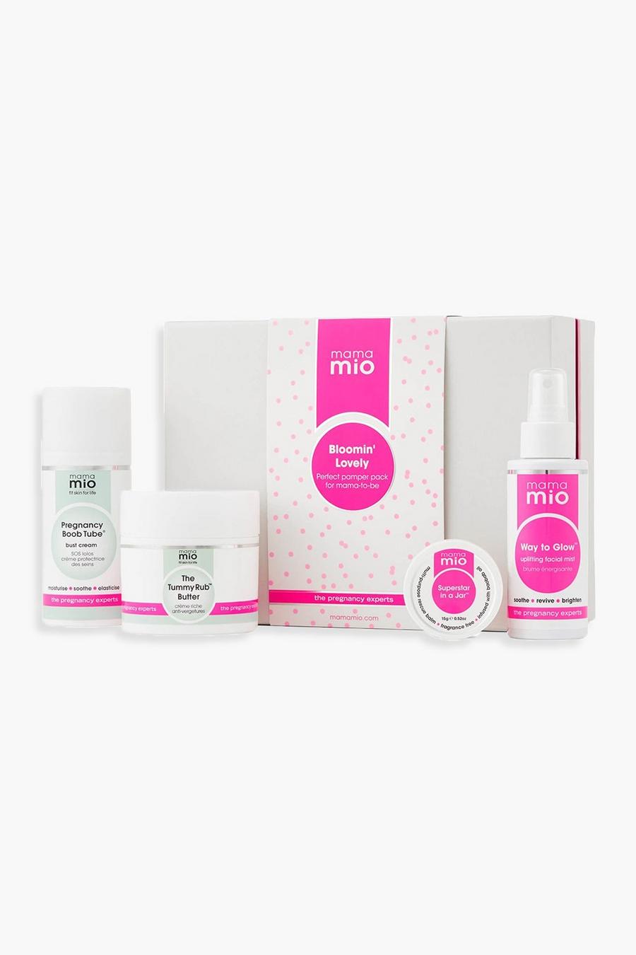 Pink Mama Mio Bloomin Lovely Presentset med duschkräm (50 ml), hudkräm (100 ml), kylande gel (100 ml) & body butter (120 ml) image number 1