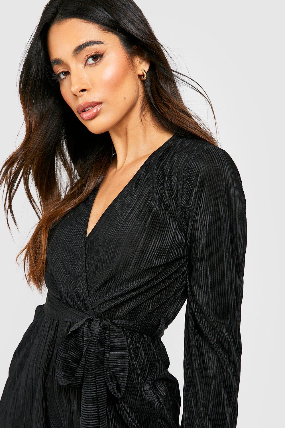 Boohoo cheap wrap playsuit