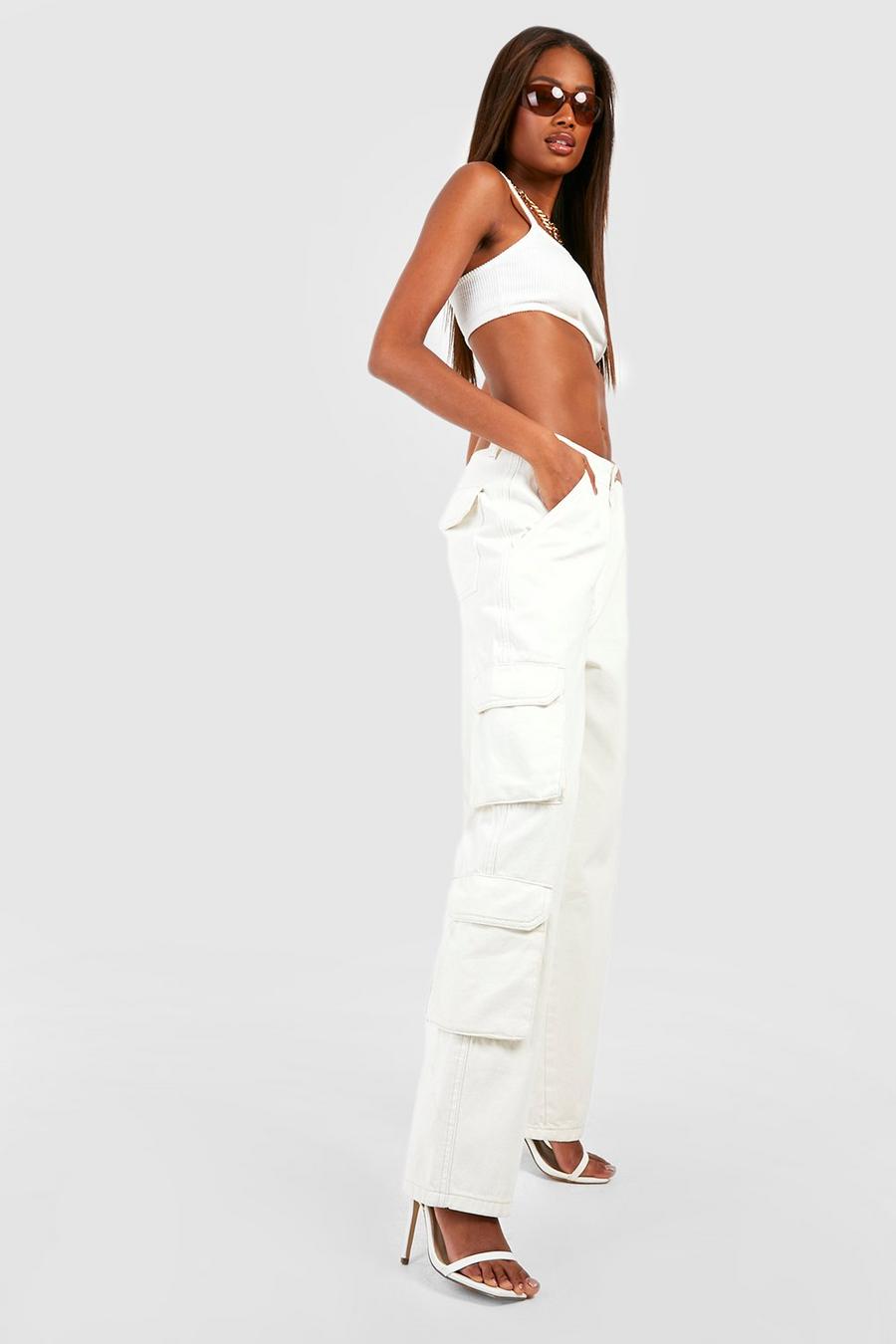 White Witte Cargo Jeans image number 1