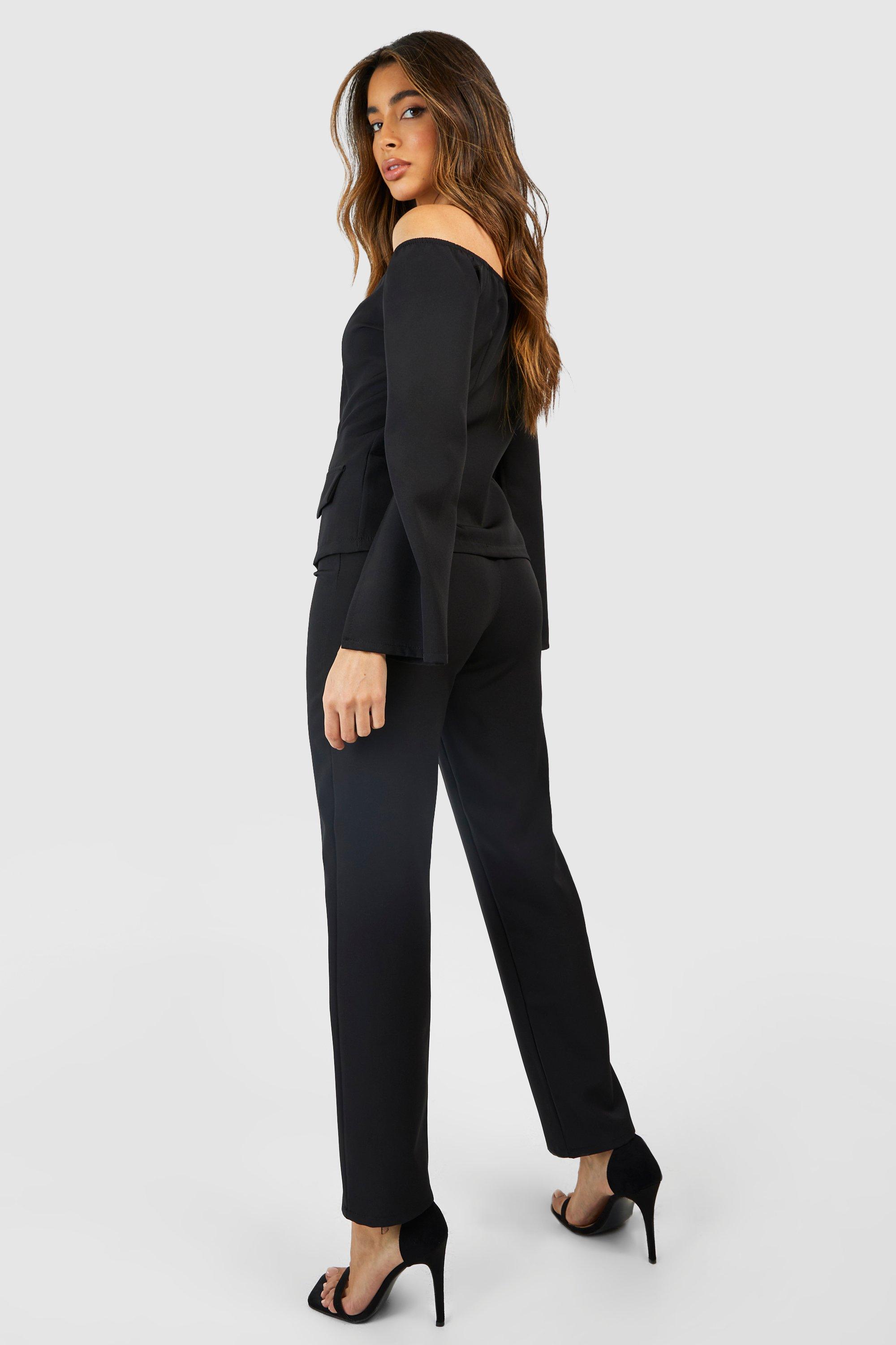 Straight leg 2024 ankle grazer trousers