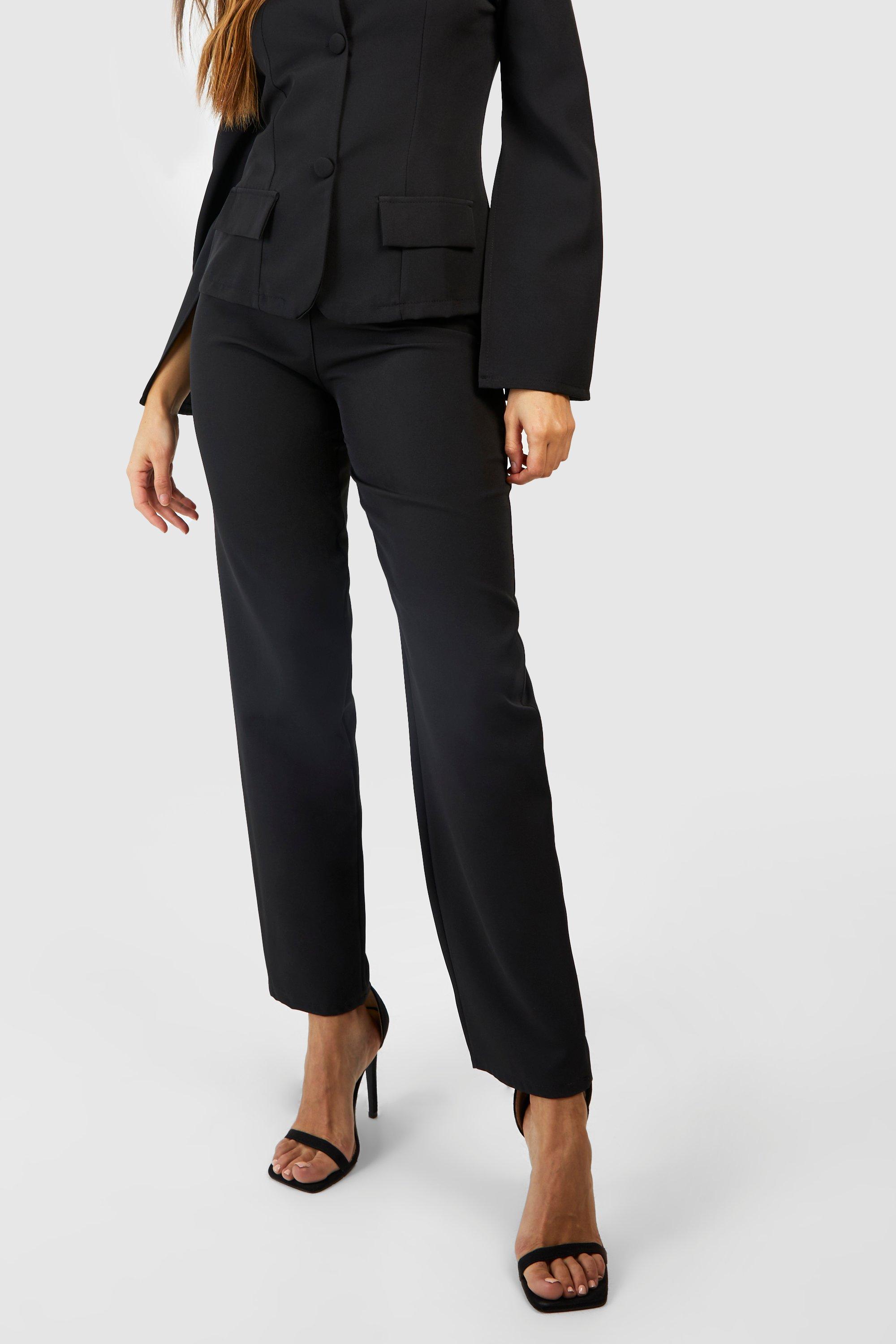 Straight leg 2025 ankle grazer trousers